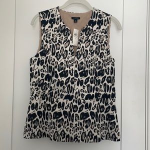 Ann Taylor tank shell- leopard print.